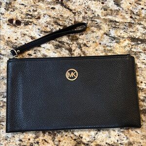 Michael Kors Black Wristlet Clutch